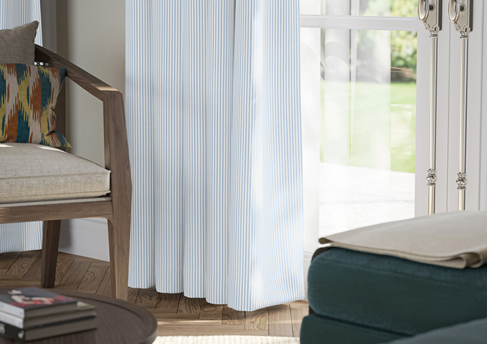 Nautical Stripes, Blue Sails - Made to Measure Curtains - Image 5